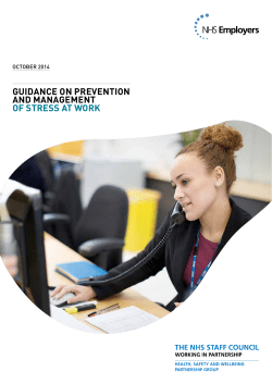 guidance on prevention and management of stress at work
