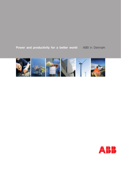 Power and productivity for a better world ABB in Denmark