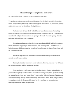 Hunter Orange: a bright idea for hunters