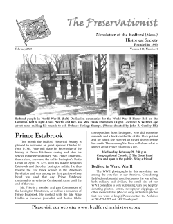 February 2007 - Bedford Historical Society