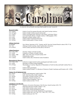 South Carolina - The Genealogy Center