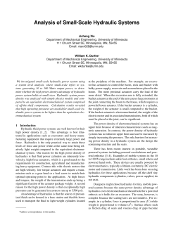 Analysis of Small-Scale Hydraulic Systems