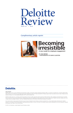 Becoming irresistible - Deloitte University Press