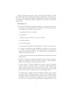 Exercises 2.1