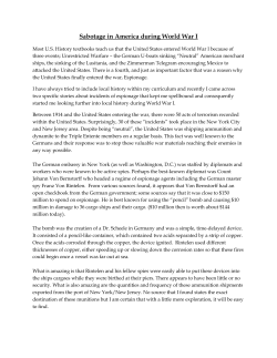 Sabotage in America during World War I