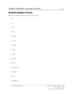Oxidation numbers practice [PDF &ndash; 148KB]