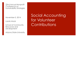 Social Accounting for Volunteer Contributions