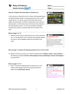 Student Worksheet () - TI Education