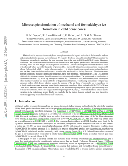 Microscopic simulation of methanol and formaldehyde ice formation