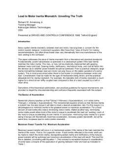 Load to Motor Inertia Mismatch: Unveiling The