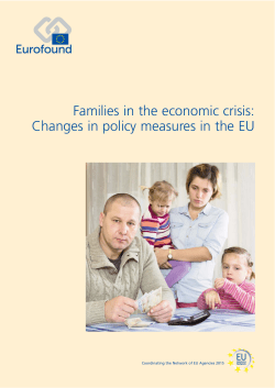 Families in the economic crisis: Changes in policy measures in the EU