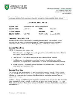 course syllabus - Continuing Education