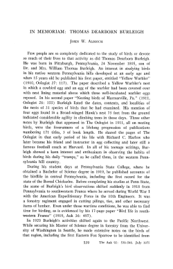 IN MEMORIAM: THOMAS DEARBORN BURLEIGH