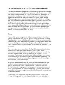 THE AMERICAN COLONIAL AND CONTEMPORARY TRADITIONS