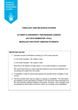 Theology and Religious Studies - St Mary`s University, Twickenham