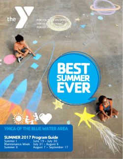 Summer Program Guide - YMCA of the Blue Water Area