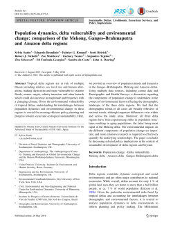 Population dynamics, delta vulnerability and