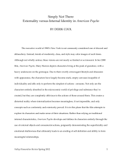 Externality versus Internal Identity in American Psycho