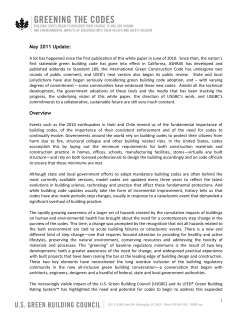 Greening the Codes - US Green Building Council
