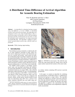 A Distributed Time-Difference of Arrival Algorithm for Acoustic