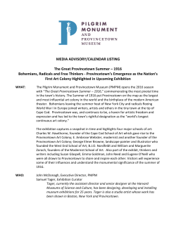 to read the press release - Pilgrim Monument and Provincetown