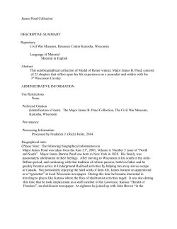 James Pond Collection DESCRIPTIVE SUMMARY Repository Civil