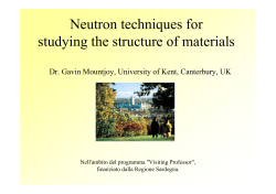 Neutron techniques for studying the structure of