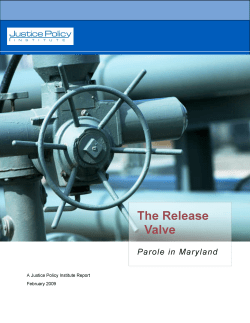 parole in Maryland - Justice Policy Institute