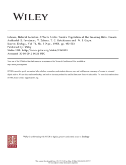 Intense, Natural Pollution Affects Arctic Tundra Vegetation at the