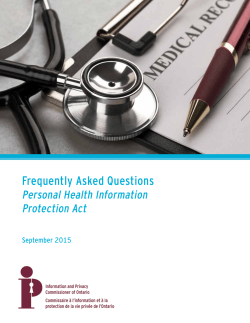 Frequently Asked Questions - Information and Privacy