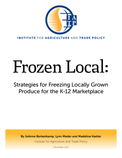 Frozen Local: Strategies for Freezing Locally Grown Produce