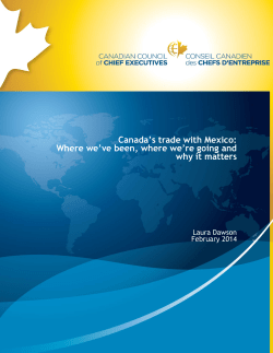 Canada`s trade with Mexico: Where we`ve been, where we`re going