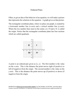 Ordered Pairs