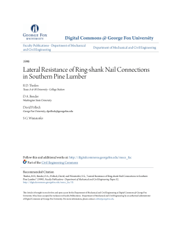 Lateral Resistance of Ring-shank Nail Connections in Southern