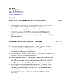 Experience - Bill Noble Gardens