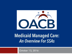 Medicaid Managed Care - Montgomery County Board of DD