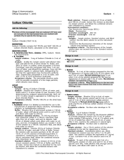 Sodium Chloride - US Pharmacopeial Convention