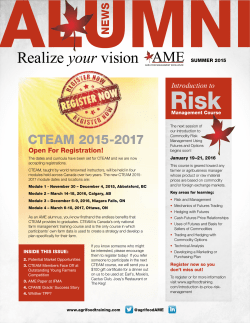 AME 2015 Summer Edition Newsletter - AME Agri