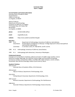 Curriculum Vita - UCLA Anthropology