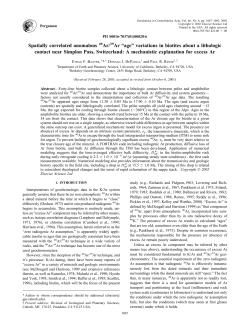 Spatially correlated anomalous 40Ar/39Ar &ldquo;age&rdquo; variations in biotites
