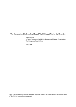The Economics of Safety, Health, and Well-Being at Work
