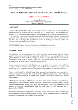 human resource management in global work place