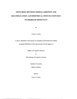 SWITCHING BETWEEN SIMPLE ADDITION AND MULTIPLICATION