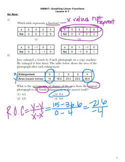 6-7 Graphing Linear Functions