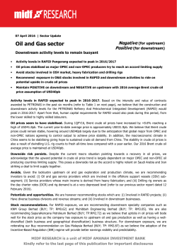 Downstream activity levels to remain buoyant