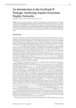 An Introduction to the EcoTroph R Package - The R Journal