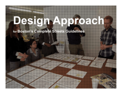 for Boston`s Complete Streets Guidelines