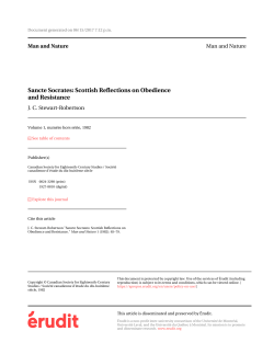 Sancte Socrates: Scottish Reflections on Obedience and