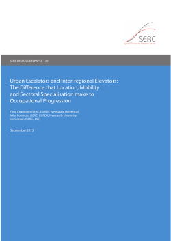Urban Escalators and Inter-regional Elevators