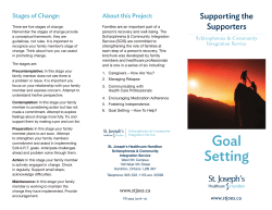 Goal Setting - St. Joseph`s Healthcare Hamilton
